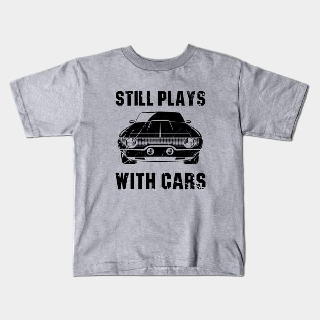 Still Plays with cars Kids T-Shirt by newledesigns